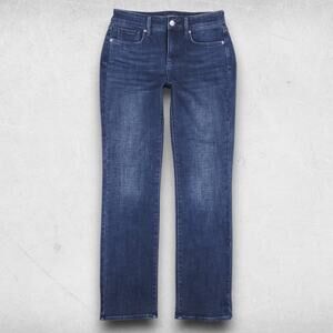 NYDJ Jeans Women 4 Blue Marilyn Straight Mid Rise Stretch Casual Timeless Preppy